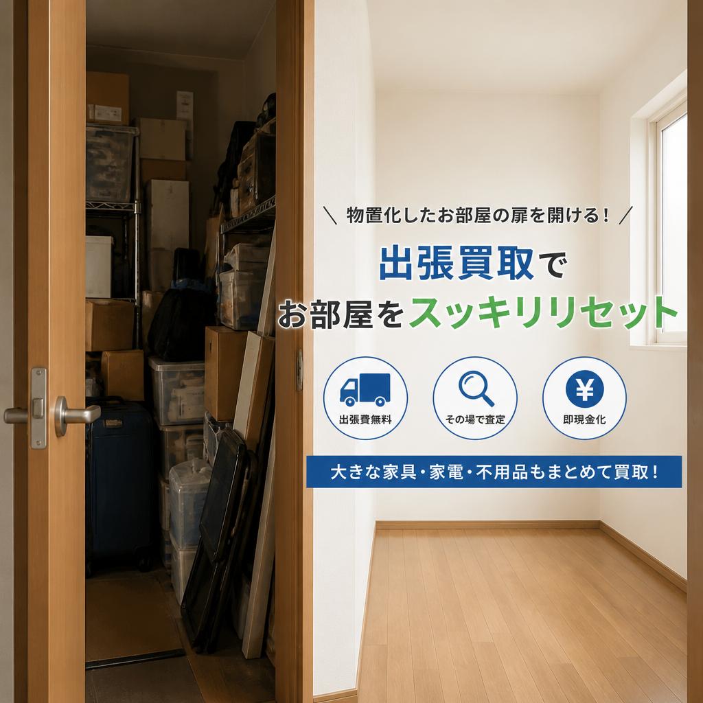 物置化した部屋の扉を開ける！出張買取でお部屋をリセット