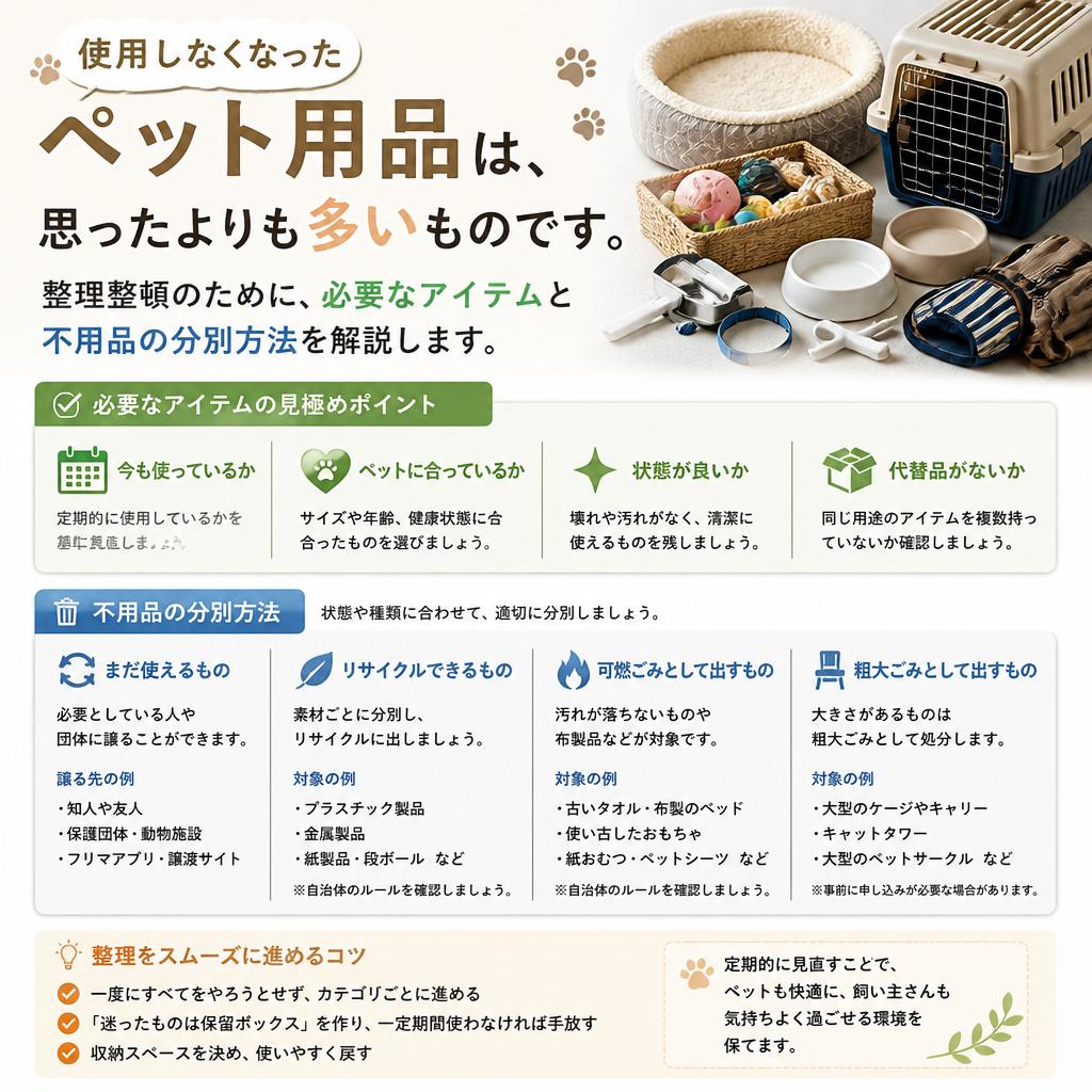 不要なペット用品を見極めるポイント
