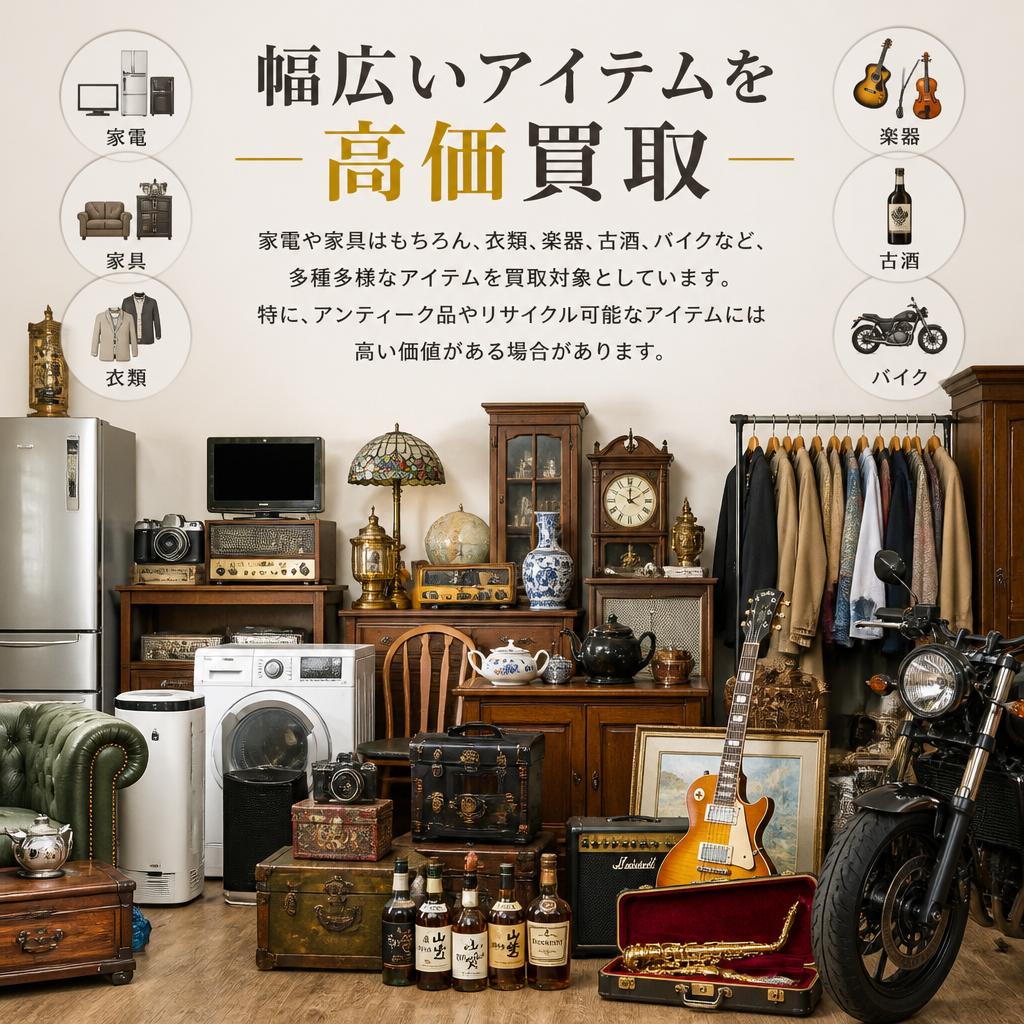 どんな不用品が買取対象になるの？