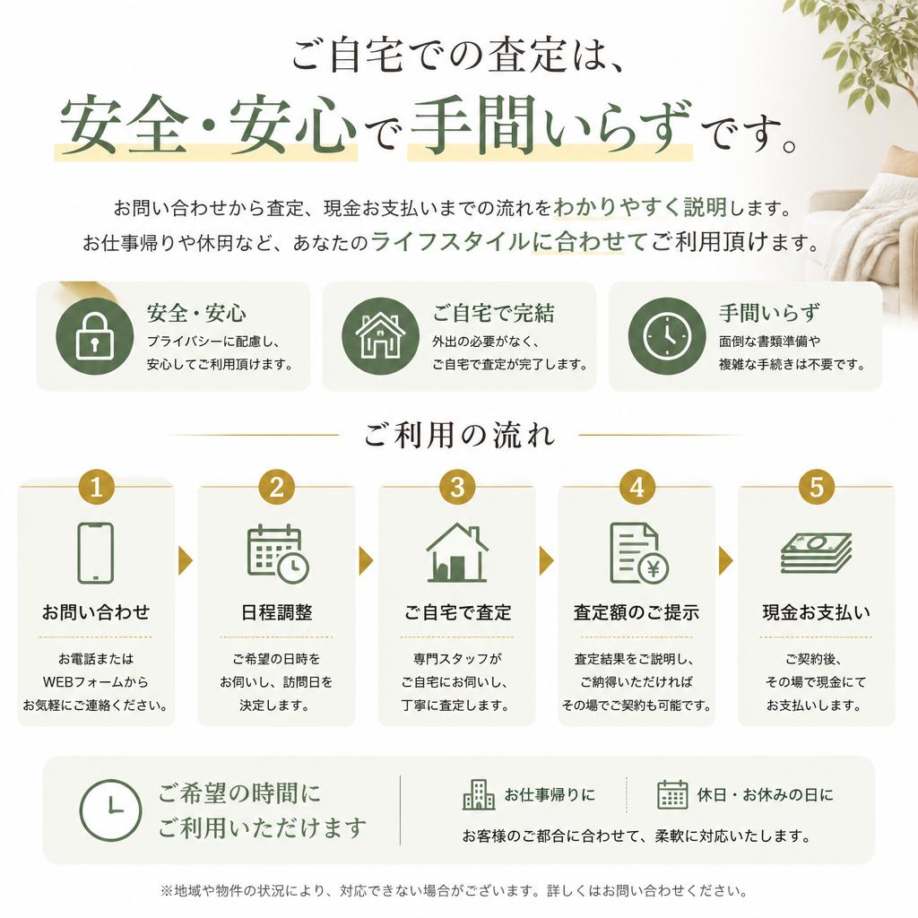 出張買取サービスの流れ