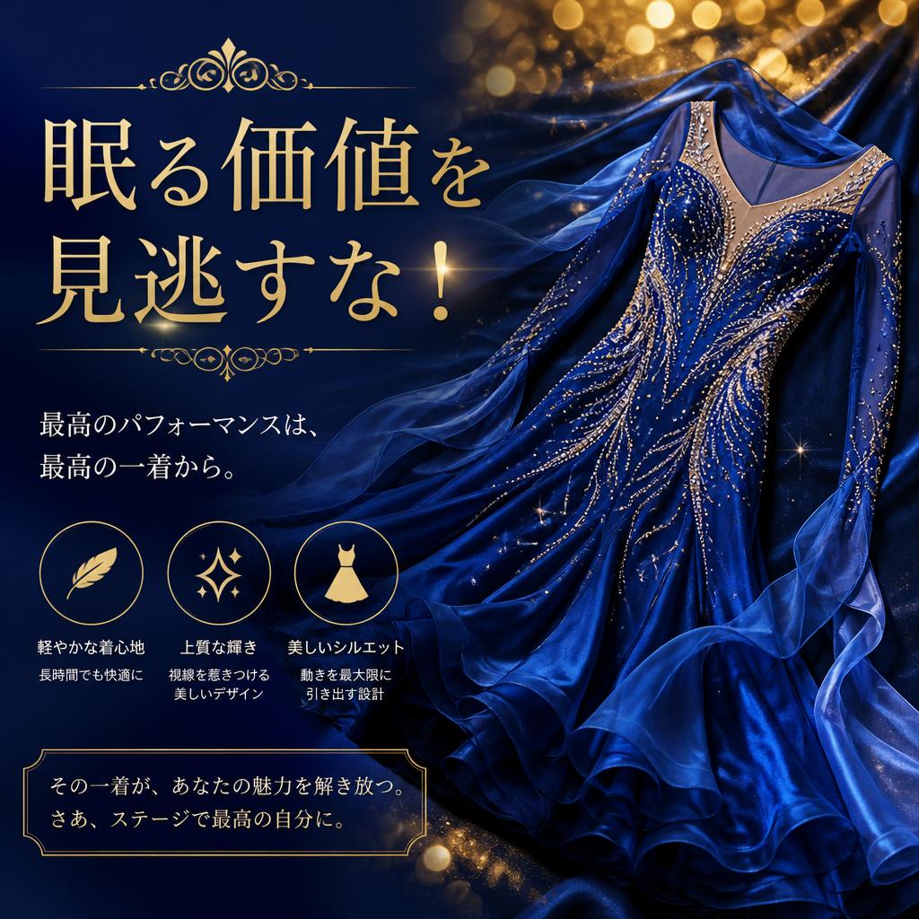 社交ダンス衣装、眠る価値を見逃すな！