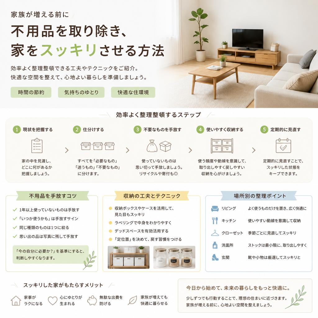 家庭の整理整頓のコツ