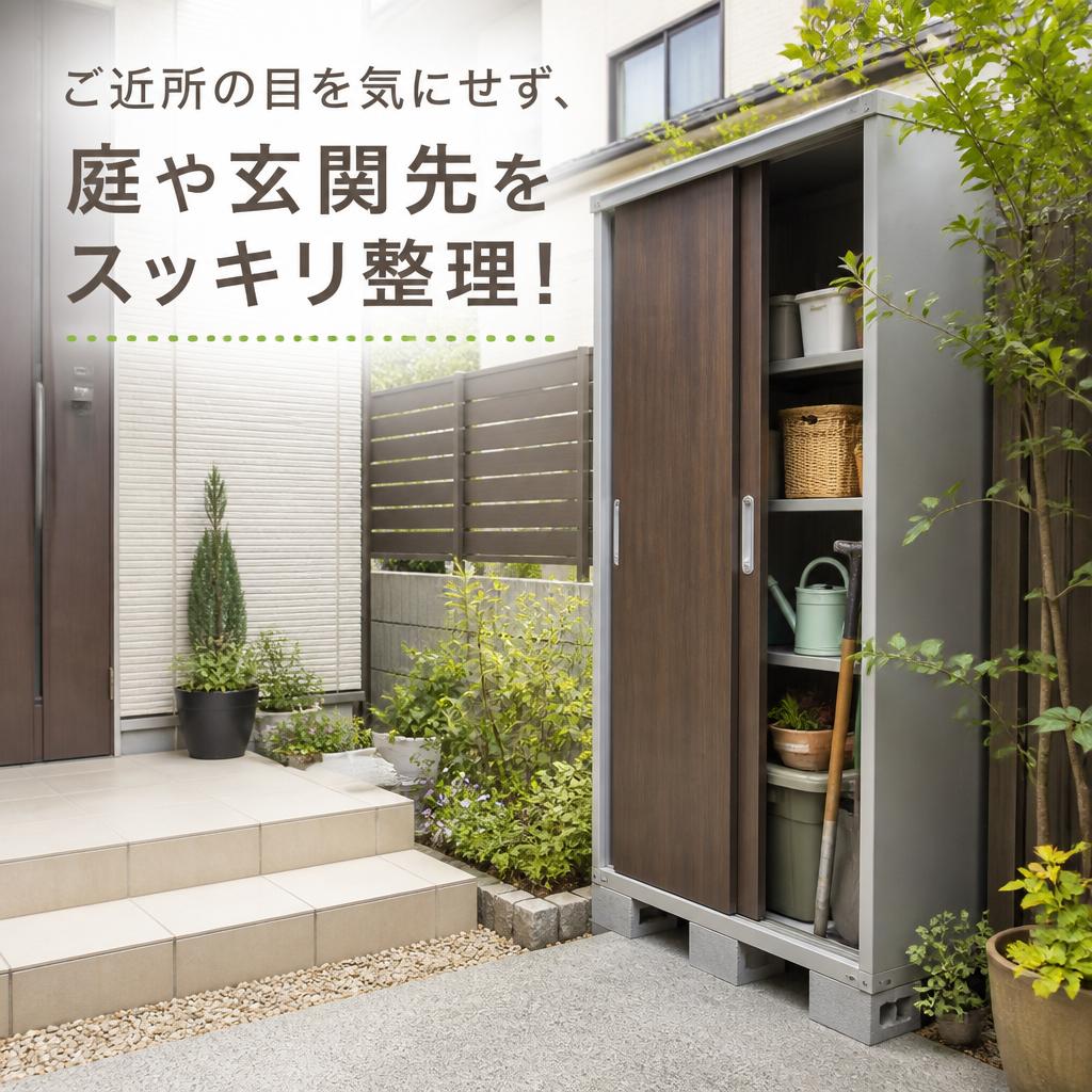 ご近所の目を気にせず、庭や玄関先をスッキリ整理！