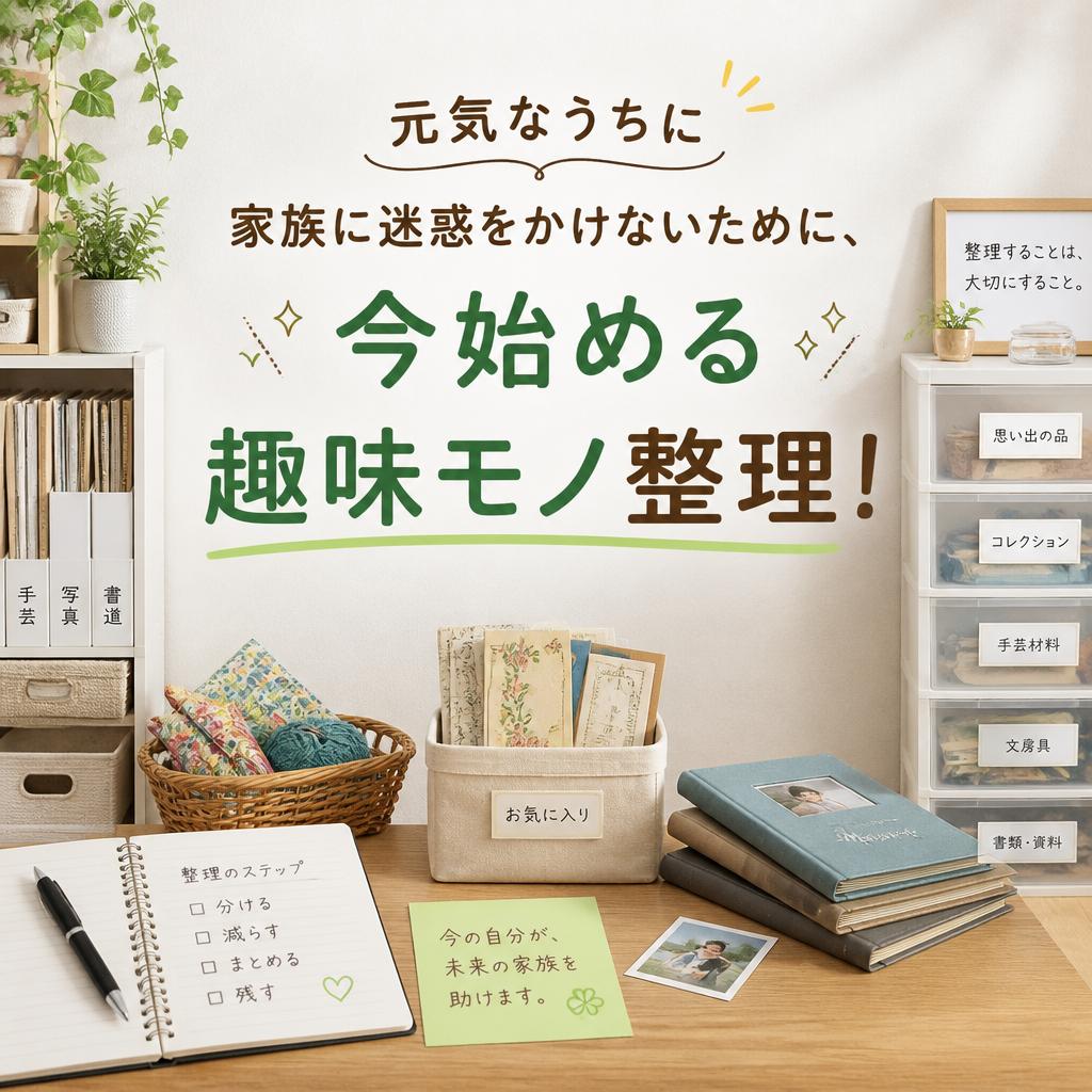 元気なうちに家族に迷惑をかけないために、今始める趣味モノ整理！