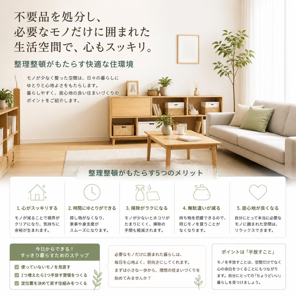 必要なモノだけに囲まれた生活
