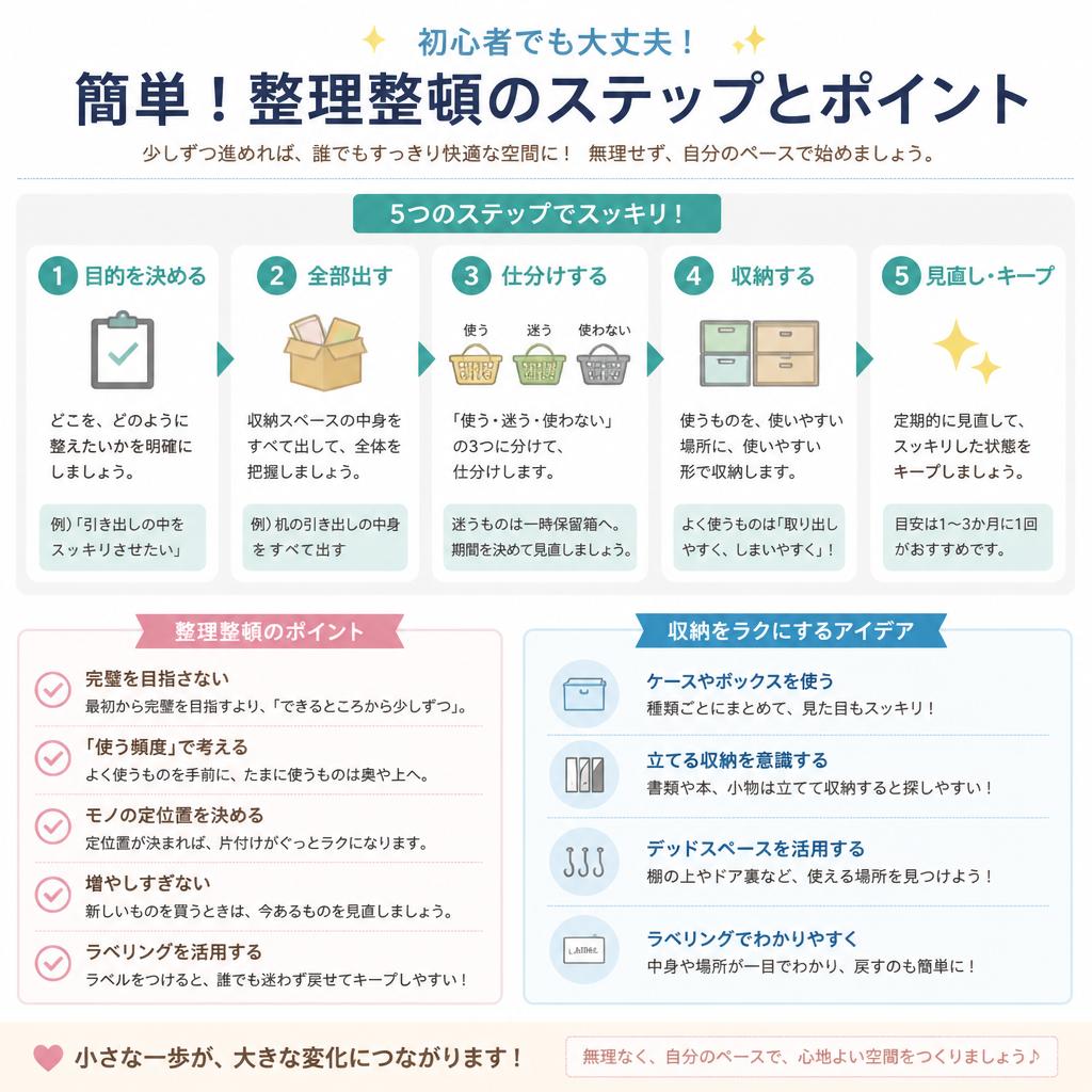 どこから始める？初心者向けの整理法